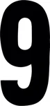Dirt Competition Extreme Stick-on Number #9 4" White 3/P XT43W-9. Fixed Price $16.99.