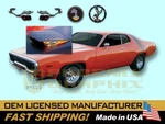 1972 Plymouth Road Runner Gtx 340 400 440 Airgrabber Complete Decals Stripes Kit. Fixed Price $289.00.