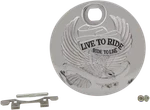 Drag Specialties Chrome Live To Ride Fuel Console Door. Fixed Price $99.83.