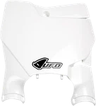 Ufo Stadium Number Plate With Fork Guards KT04080042. Fixed Price $27.95.