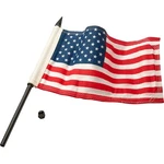 Ciro Flag Pole 12" Satin Black 1/4" W/6"X9" American 70612. Fixed Price $54.99.
