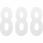 Factory Effex 8" White #8 Pro Number Plate Decal FX02-4378 Pack FX02-4488. Fixed Price $24.99.