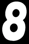 Qty 9 Dirt Digits Super Numbers 5IN White SX53W-8. Fixed Price $24.99.