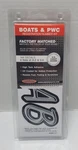 Hardline Products SIBKG400 Silver/black 3" Registration Number Kit Boats & Pwc. Fixed Price $18.44.