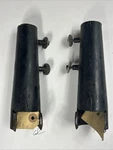Original Triumph Bonneville T140 Fork Headlight Ears Shroud 97-4480 97-4481 Set. Fixed Price $55.99.