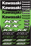 Factory Effex Oem Sticker Sheets Black Green White Kawasaki Kx 22-68130. Fixed Price $27.39.
