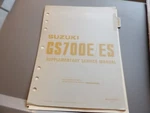 Suzuki GS700E/ES 1984 Factory Genuine Supplementary Manual Oem 99501-37030-03E. Fixed Price $21.99.