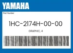Yamaha Genuine Graphic, 1HC-2174H-00-00. Fixed Price $5.97.