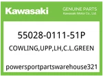 Kawasaki Oem Part 55028-0111-51P Cowling,upp,lh,c.l.gr. Fixed Price $227.45.