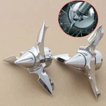 2X Chrome 29MM Spun Blade Spinning Front Axle Cap Nut Covers For Harley Softail. Fixed Price $24.19.