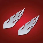 Show Chrome Flame Accents, 8IN. 53-108A. Fixed Price $39.96.