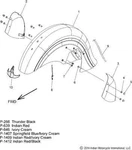 2015 Polaris Chieftan Roadmaster Front Fender P/n 1019176-1407 Color Sprbl-crm. Fixed Price $699.00.