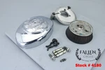 2006 Harley Dyna Air Cleaner Intake Assembly Chrome Cover Solid Backplate #4180. Fixed Price $39.44.