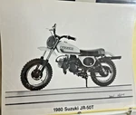 1980 Suzuki JR-50T Factory Press Photo B+w Original. Fixed Price $9.00.