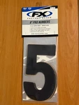 Factory Effex 8" Black #5 Pro Number For Plate Part# FX02-4365. Fixed Price $5.50.