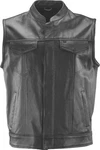 Kuryakyn Leather Vandal Club Vest Snap-up Fully-lined With Storage 094401. Fixed Price $189.99.