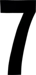 Dirt Competition Extreme Stick-on Number #7 6" White 3/P XT63W-7. Fixed Price $16.99.