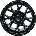 Quadboss Barbwire 15X7 Powersports Wheel - For 4+3 Offset, Milled Finish. Fixed Price $260.99.