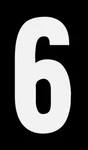 Dirt Digits Extreme Numbers 6" White #6 3-PACK Decal XT63W-6 1594894. Fixed Price $24.99.
