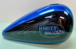 Harley-davidson 61625-08 Fxstc Softail Custom Fuel Tank Pacific Blue Pearl/black. Fixed Price $399.00.
