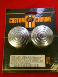 1986-99 Cci Chrome Knurled Harley Softail Swing Arm Pivot Covers. Fixed Price $40.00.