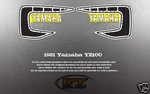 Vintage Like Nos 1981 Yamaha YZ100 Tank Graphics. Fixed Price $44.95.