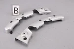 2009 Harley Road Glide Cvo Rear Fender Frame Strut Cover Set Stardust Silver. Fixed Price $44.95.