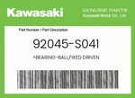 Kawasaki Genuine Bearing-ball,fixed Driven 92045-S041. Fixed Price $33.01.