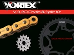 Yamaha 2018-2021 MT-09 Vortex 525 Chain & Steel Sprocket Kit 16-45 (oem). Fixed Price $270.26.