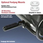National Cycle Comfort Bar Footrest Mount Stainless BAG#4014-38MM. Fixed Price $39.99.