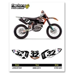 2008-2011 Ktm Exc Dirt Bike Graphics Custom Number Plates Jstar. Fixed Price $58.95.