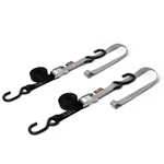 Powertye Tie-down Cam S-hook Soft-tye 1"X6' Black/silver Pair 23624 Bk/chrm. Fixed Price $44.93.