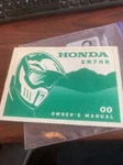 Nos Honda XR70R 2000 Oem Genuine Factory Owner's Manual 31GCF630 00X31-GCF-6300. Fixed Price $24.99.
