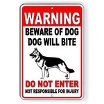 Sign Or Decal Beware Of Dog Will Bite Security Attack Guard Warning Protected. Fixed Price $14.79.