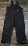 Carhartt Bib Overalls R33 Blk Extremes Yukon Arctic Winter Men's Size 50X32. Fixed Price $39.96.