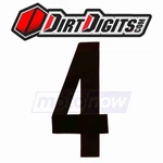 Dirt Digits XT43W-4 Extreme Competition Stick-on Numbers For Graphics Xh. Fixed Price $18.88.