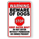 Sign Or Decal Beware Of Dog Will Bite Security Attack Guard Warning Protected. Fixed Price $12.19.
