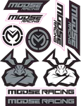 Moose Racing Decal Sheet Black And Silver 4320-2205. Fixed Price $5.95.