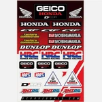 New Dcor Geico Hrc Decal Sheet 40-10-115 For Honda Motocross Bikes 862-10115. Fixed Price $25.93.