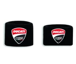 Ducati Corse Brembo Front Brake + Clutch Reservoir Covers Socks Black Genuine. Fixed Price $38.94.