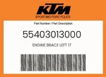 Ktm Genuine Engine Brace Left 17 - 55403013000. Fixed Price $24.26.