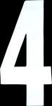 #4 6" Tall White "extreme" Stick-on Race Numbers Pack Dirt Digits XT63W-4. Fixed Price $9.77.
