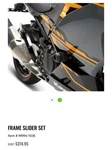 Kawasaki Ninja 400 Frame Sliders 99994-1036. Fixed Price $195.00.