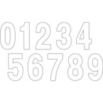 Factory Effex Mini Pro Number White 4" 04-2568. Fixed Price $5.99.