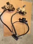 84,85,86 Suzuki GS-1150E Front Brake Master Cylinder And Calipers, 59600-45X51. Fixed Price $125.00.