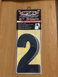 Factory Effex 8" Black #2 Pro Number For Plate Part# FX02-4362. Fixed Price $5.50.