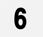 7" Black #6 Pro Number Plate Decal Factory Effex FX02-4346. Fixed Price $24.99.