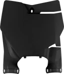 Ufo Stadium Number Plate With Fork Guards Black KT04099-001. Fixed Price $26.55.