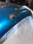 Oem Honda Rear Fender Mud Guard 1970-1973 Candy Sapphire Blue. Fixed Price $50.00.