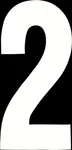 #2 7" Tall White "extreme" Stick-on Race Numbers Pack Dirt Digits XT73W-2. Fixed Price $12.95.